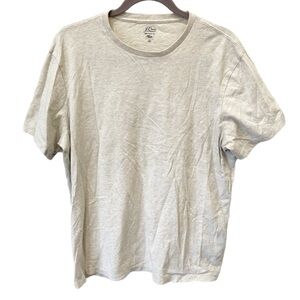 J. Crew T-Shirt Men's XL Broken-In Crew Neck 100% Cotton Tee Cream AG008